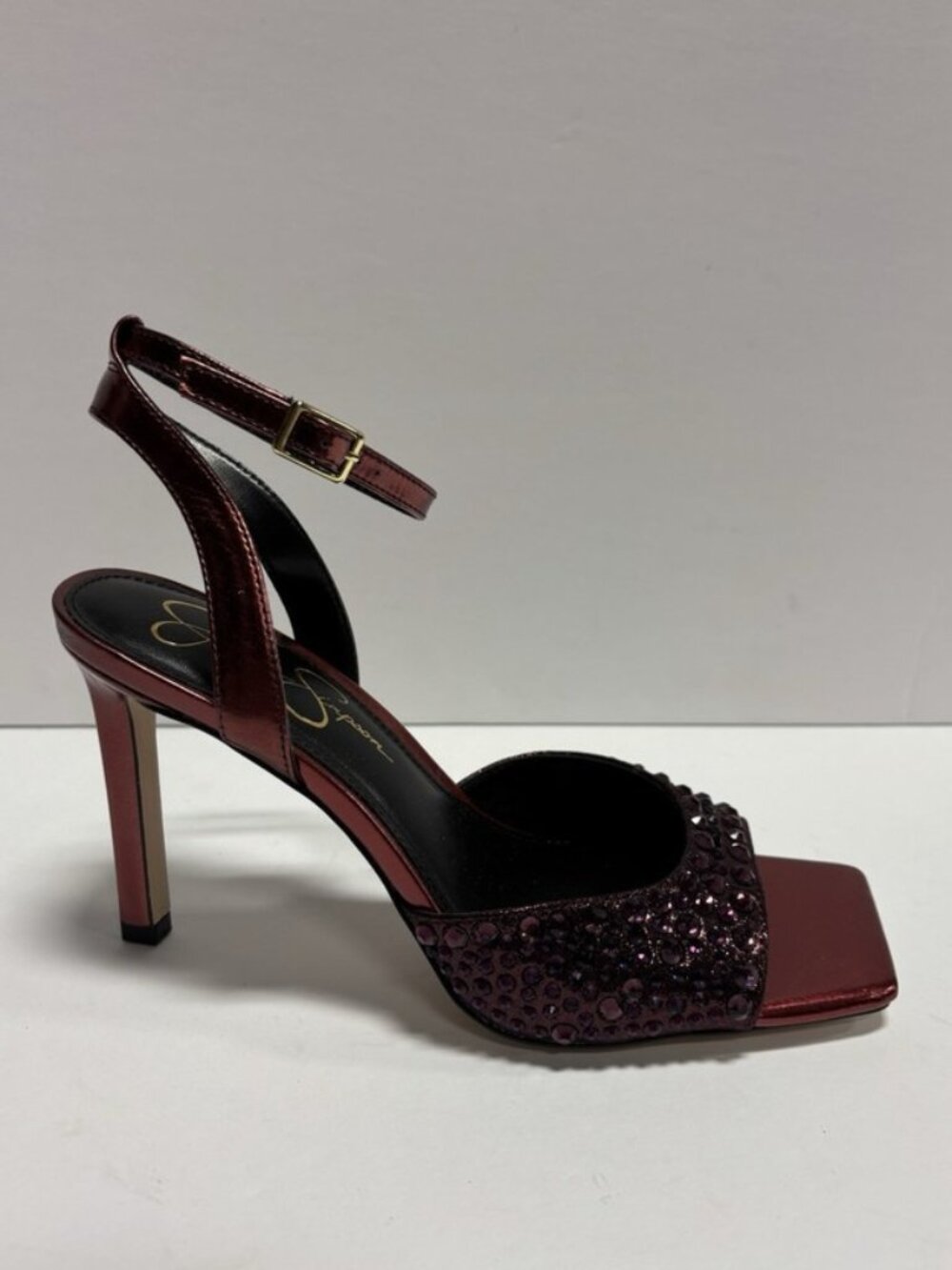Jessica Simpson Women’s Lendall, Heeled Ankle Strap Sandals, Size 8 M